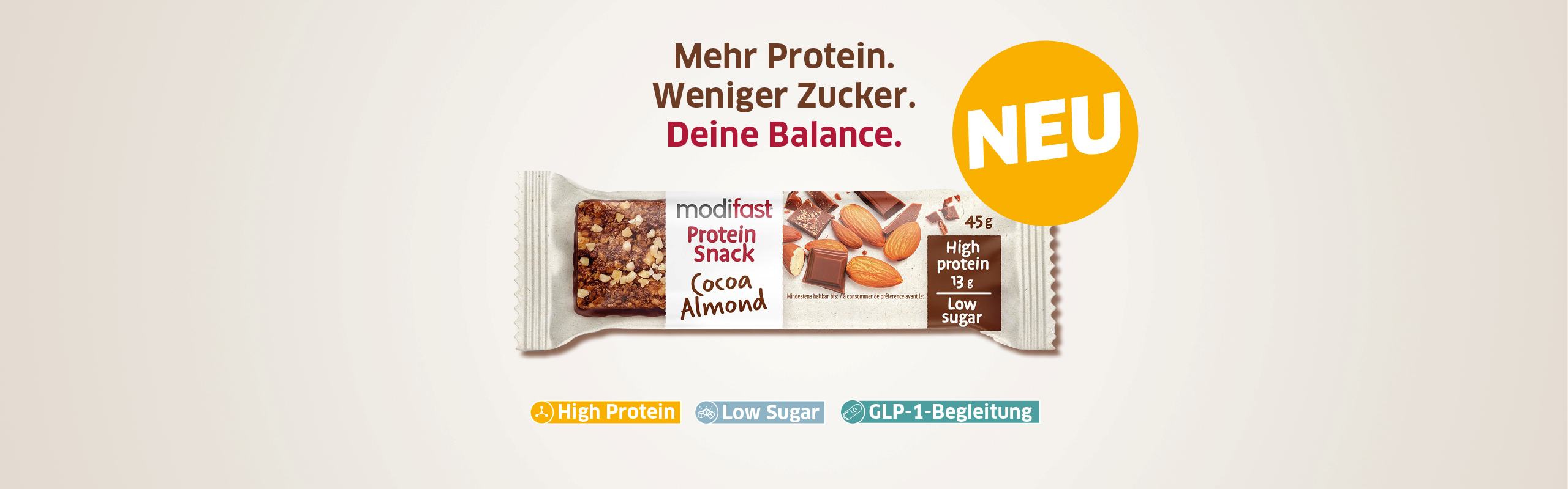 Modifast High Protein Riegel Schokolade Mandel 45g