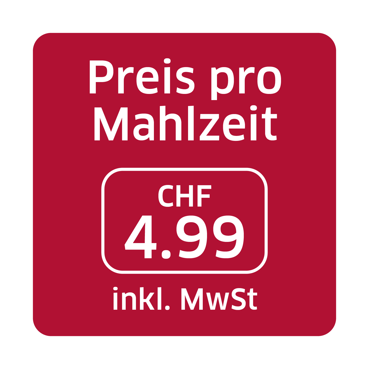 Preis pro Mahlzeit