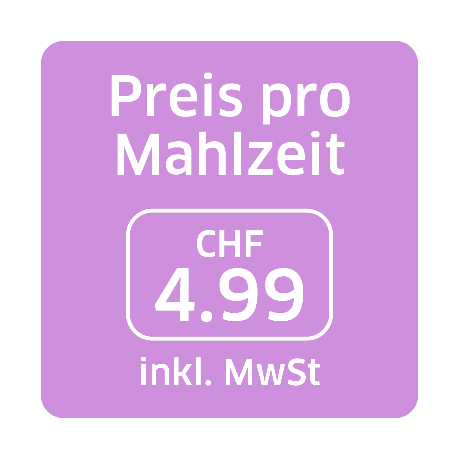 Preis pro Mahlzeit