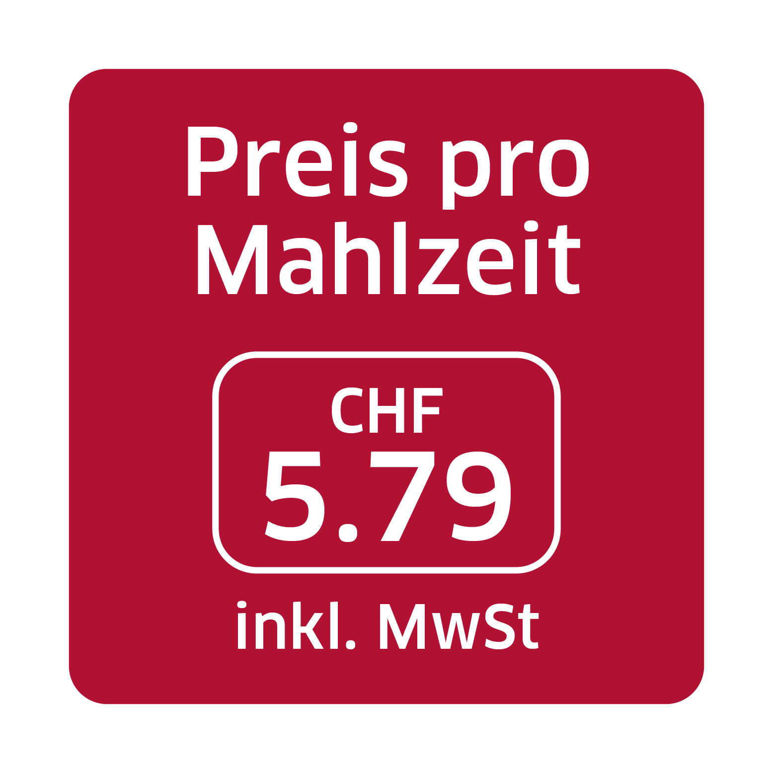 Preis pro Mahlzeit