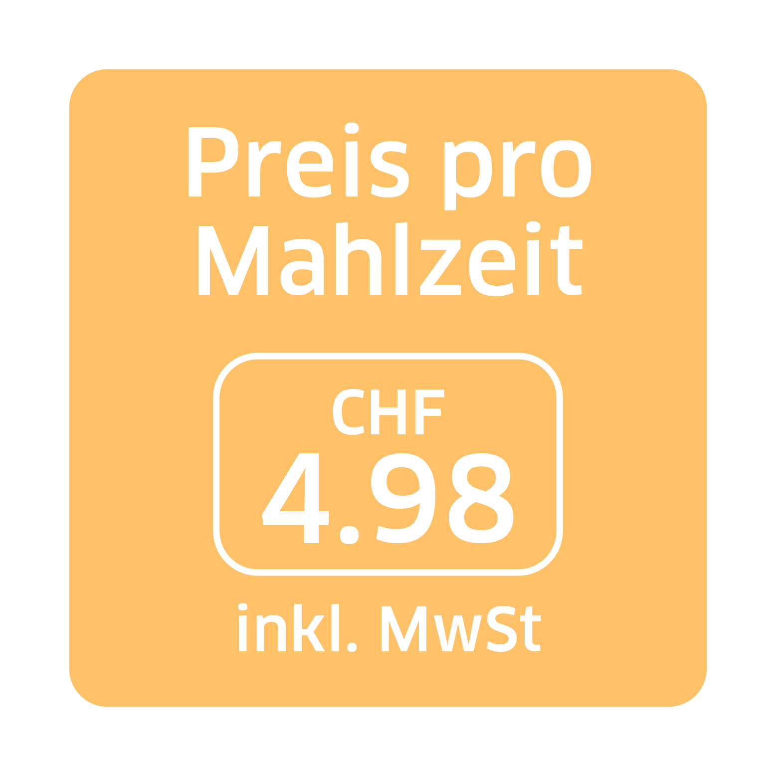 Preis pro Mahlzeit
