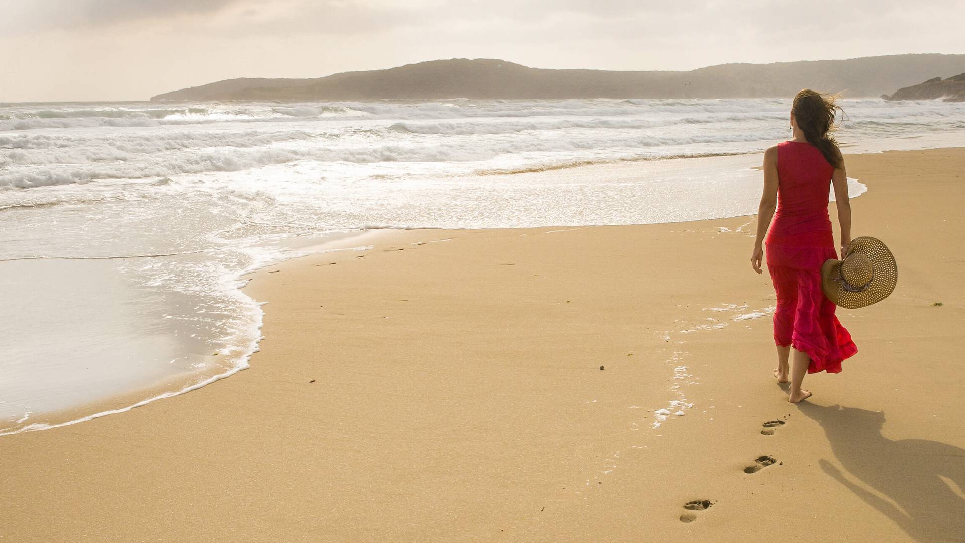 Frau am Strand