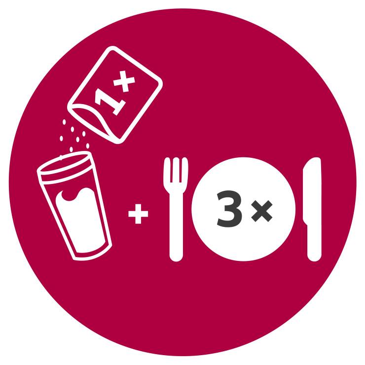 Icon 1x Modifast und 3 Mahlzeiten
