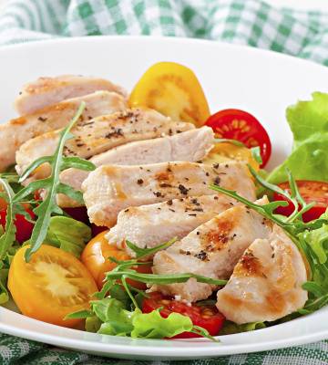 Filets de Poulet sur Salade